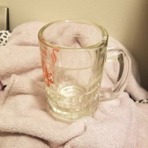 Vintage 16oz original Uncles beer soda heavy glass mug w/ handle